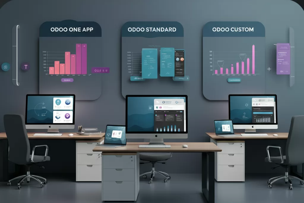 Odoo One App vs. Odoo Standard vs. Odoo Custom: Which Odoo Variant is best for your business?