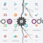 Odoo 17 vs Odoo 19 feature comparison showing ERP modules and interface differences between the two versions